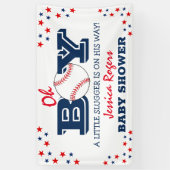'Oh Boy' Baseball Sport Baby Dusche Banner (Vertikal)