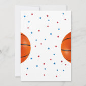 Oh Boy Basketball Thema jedes Alter Geburtstag Einladung (Rückseite)