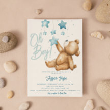 Oh Boy Bear Star Mobile Watercolor Boy Baby Shoote