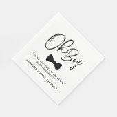 Oh Boy Black Bow Krawatte Babydusche Serviette (Ecke)