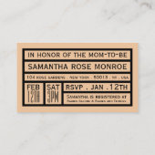 Oh Boy Black Mustache Baby Showeinlage Einladung (Rückseite)