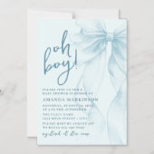 Oh Boy Blau Aquarell-Bogen Baby Shower Magnet (Vorderseite)