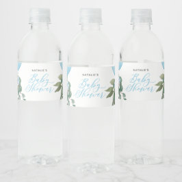 Oh Boy Blue Balloon Greenerenery Baby Shower Wasserflaschenetikett