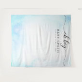 Oh, Boy Blue Begrüßungsdusche Hintergrund Wandteppich (Vorderseite (Horizontal))