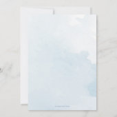 Oh, Boy Blue Boho Boy Baby Dusche Einladung (Rückseite)