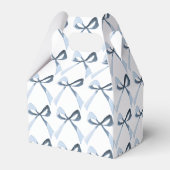 Oh Boy Blue Bows Coquette Baby Dusche Gefallen Box Geschenkschachtel (Rückseite)