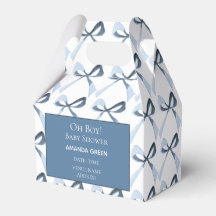 Oh Boy Blue Bows Coquette Baby Dusche Gefallen Box
