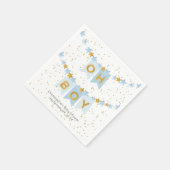 Oh Boy Blue Bunting Flags Baby Showroom Serviette (Ecke)