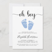 Oh, Boy Blue Drive by Baby Dusche Einladung (Vorderseite)