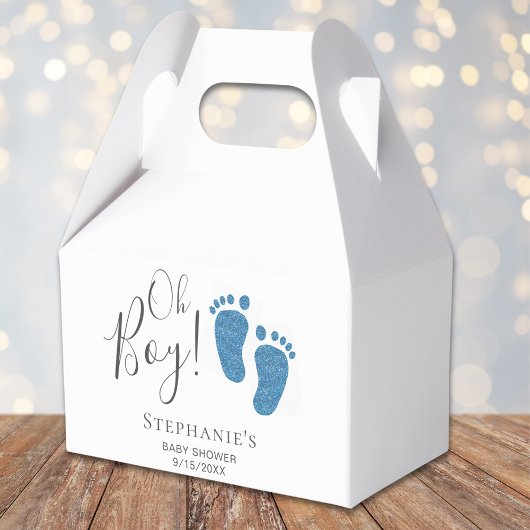 Oh Boy Blue Feet Baby Dusche Geschenkschachtel