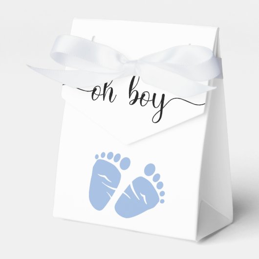 Oh Boy Blue Feet Baby Dusche Geschenkschachtel (Vorderseite)