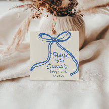 Oh Boy Blue Hand Gezeichnet Bow Baby Shower geschr