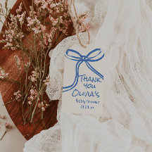 Oh Boy Blue Hand Gezeichnet Bow Baby Shower geschr