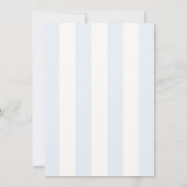Oh Boy Blue Modern Striped Baby Shower Einladung (Rückseite)
