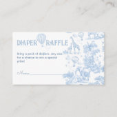 Oh, Boy Blue Toile Safari Baby Duschtablett Begleitkarte (Vorderseite)