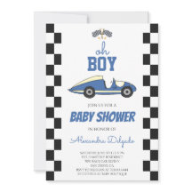 Oh Boy Blue Vintage-Rennwagen-Baby-Party