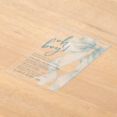 Oh Boy Blue Watercolor Bow Baby Shower Acryleinladungen (Ablage )