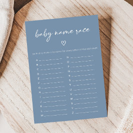 Oh Boy Boho Minimalist Baby Shower Name Race Game