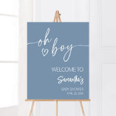 Oh Boy Boho Minimalistisch Baby Dusche Willkommen Poster