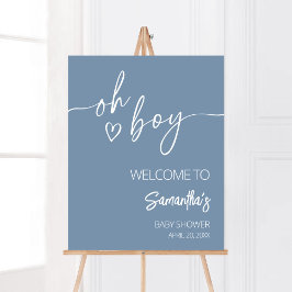 Oh Boy Boho Minimalistisch Baby Dusche Willkommen Poster