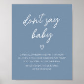 Oh, Boy Boho Minimalistisch Babydusche Sage nicht Poster (Vorne)