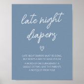 Oh Boy Boho Minimalistisch Spate Night Diapers Poster (Vorne)