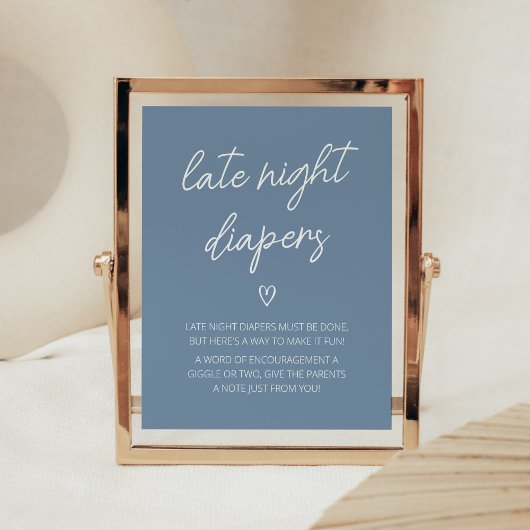 Oh Boy Boho Minimalistisch Spate Night Diapers Poster