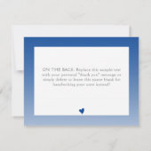 OH BOY Bold Overlay Navy Blue Modern Baby Dusche Dankeskarte (Rückseite)