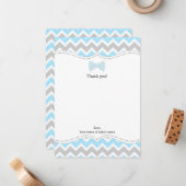 OH BOY Bow Krawatte Boy Baby Dusche danke Mitteilungskarte (Vorderseite/Rückseite Beispiel)