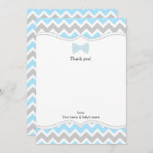 OH BOY Bow Krawatte Boy Baby Dusche danke Mitteilungskarte (Vorne/Hinten)