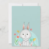 Oh Boy | Bunny Rabbit Baby Shower Einladung (Rückseite)