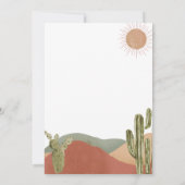 Oh Boy Cactus Desert Baby Shower Southwestern Einladung (Rückseite)
