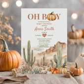 Oh Boy Cactus Wüste Landscape Pumpkin Baby Shower Einladung