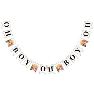 Oh Boy Colorful Rainbow Sun Baby Dusche Wimpelkette