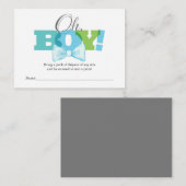 Oh, Boy Diaper Beilage Karte (Vorne/Hinten)