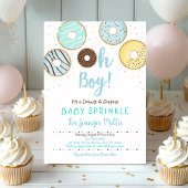 Oh Boy Donuts & Diapers Blue Baby Sprinkle Einladung