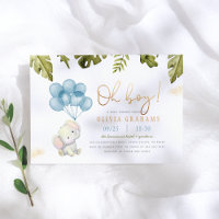 Oh Boy Elephant & Balloons Jungle Baby Dusche