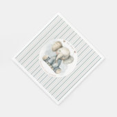 Oh Boy Elephant Blue Arch Baby Dusche Serviette (Ecke)