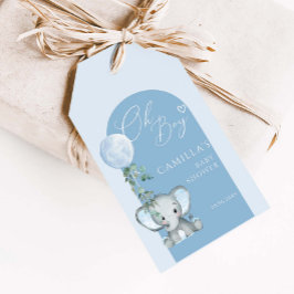 Oh Boy Elephant Boy Balloon Baby Dusche Geschenkanhänger