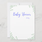 Oh Boy Eucalyptus Baby Shower Einladung (Rückseite)