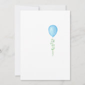 Oh Boy Eucalyptus Blue Ballon Grandma Baby Dusche Einladung (Rückseite)