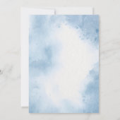 Oh Boy Eucalyptus Blue Balloon Baby Dusche Einladung (Rückseite)