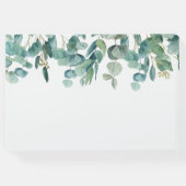 Oh Boy Eucalyptus Blue Balloon Baby Dusche Gästebuch (Rückseite)