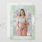 Oh Boy Eucalyptus Greenery PHOTO Baby Shower Einladung (Rückseite)