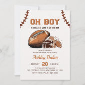 Oh Boy Football Baby Dusche Einladung (Vorderseite)