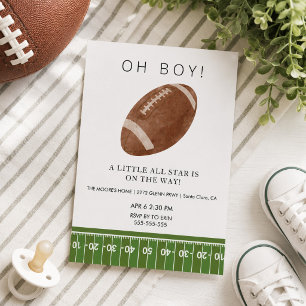 Oh Boy Football Baby Dusche Einladung