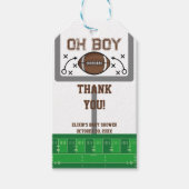 Oh Boy Football Baby Dusche Geschenkanhänger (Vorderseite)