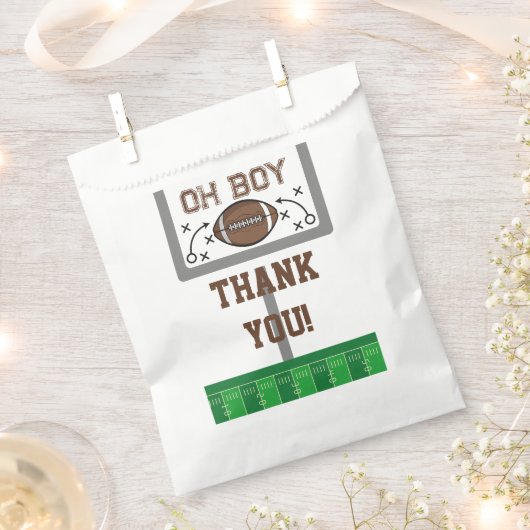 Oh Boy Football Baby Dusche Geschenktütchen (Ausgeschnitten)