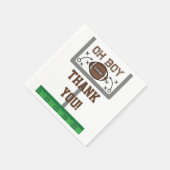 Oh Boy Football Baby Dusche Serviette (Ecke)