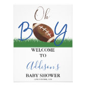 Oh Boy Football Baby Dusche Willkommenspender Fotodruck (Vorne)